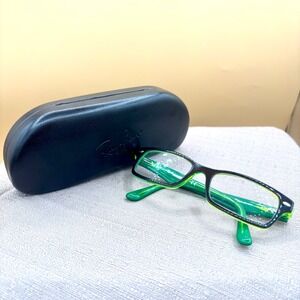 Ray-Ban RB1530 3665 Eyeglasses Tortoise Neon Green Rectangular Frames 48-16-130